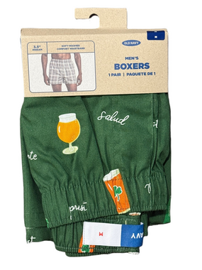 Mens Irish Beers St Patrick's Day Boxer Shorts - Size Medium - Old Navy - NWT